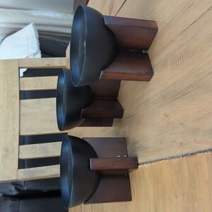 Hobby Lobby Black and Brown Candle Holders